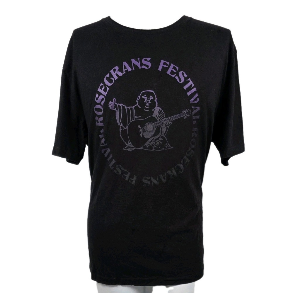 True Religion T-Shirt Unisex Black Short Sleeve Rosecrans Festival Tee XXXL